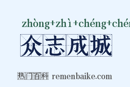众志成城是什么意思的图片